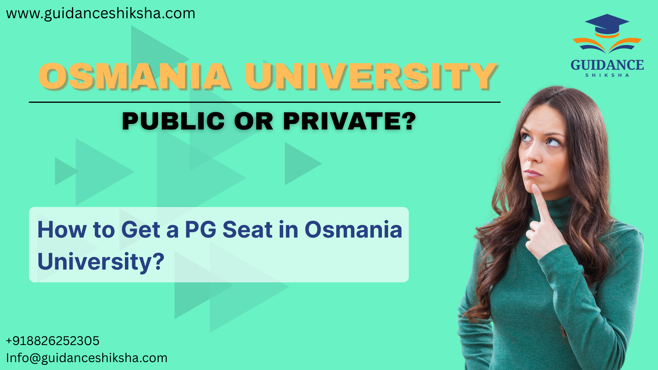 Is Osmania University private or government? How to get a PG seat in Osmania University